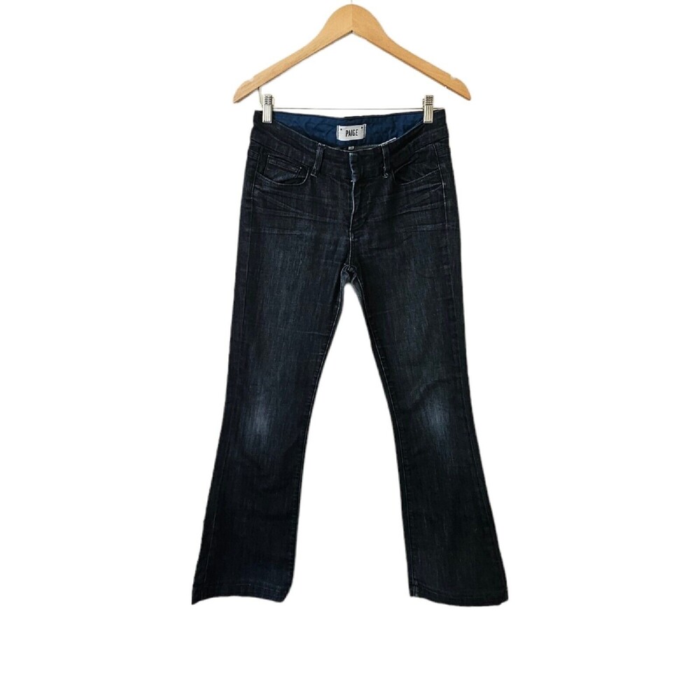 👖‎ PAIGE Boot Cut Jeans – Size 28 – Medium Wash – Frayed Hem 👖